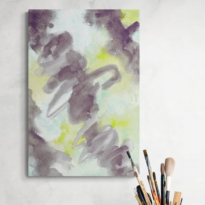 Abstract zwart, groen, lichtblauw