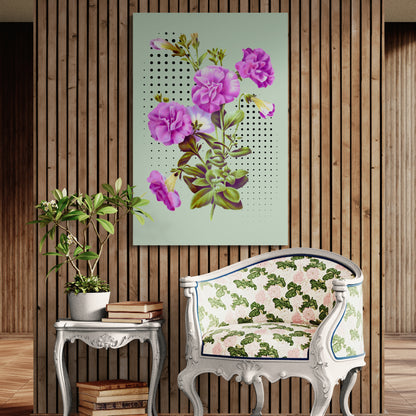 Lila Pelargonium botanische print