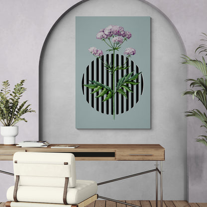 Wit lila Valeriana botanische print
