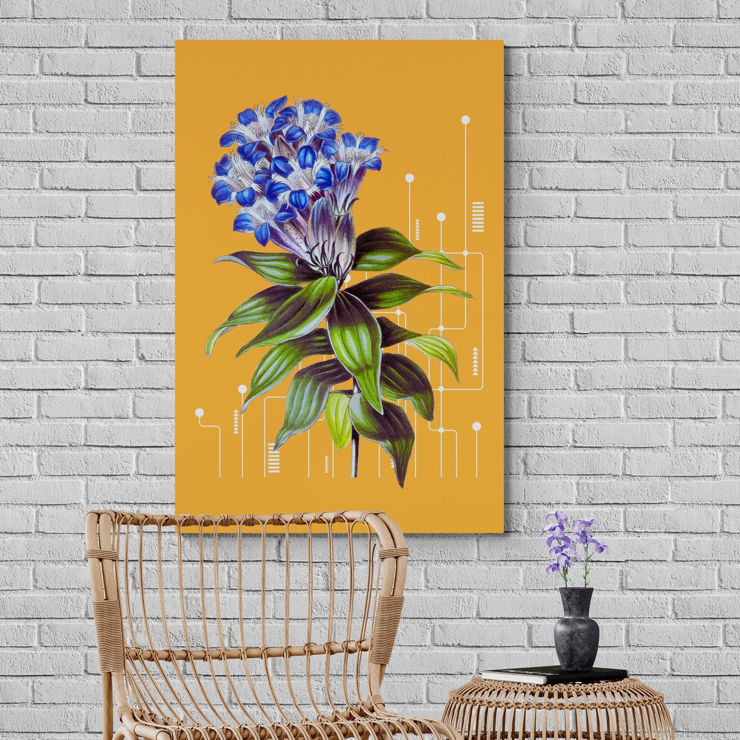 Blue Gentian botanical print
