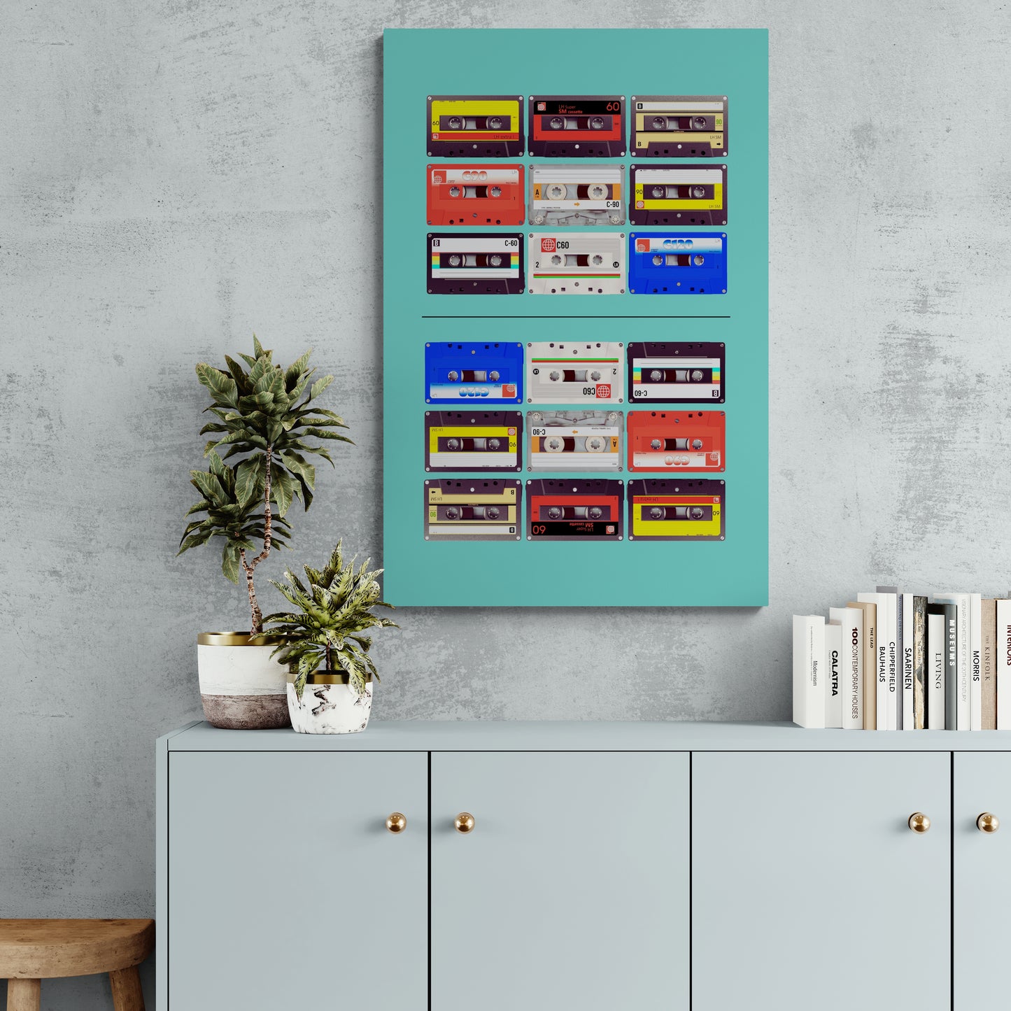 Cassette tape collage