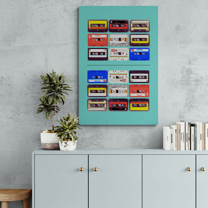 Cassette tape collage